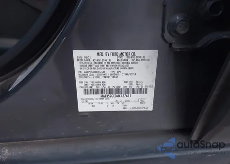 2021 Ford Ecosport Se z USA, uszkodzony, nr VIN MAJ3S2GE0MC437611